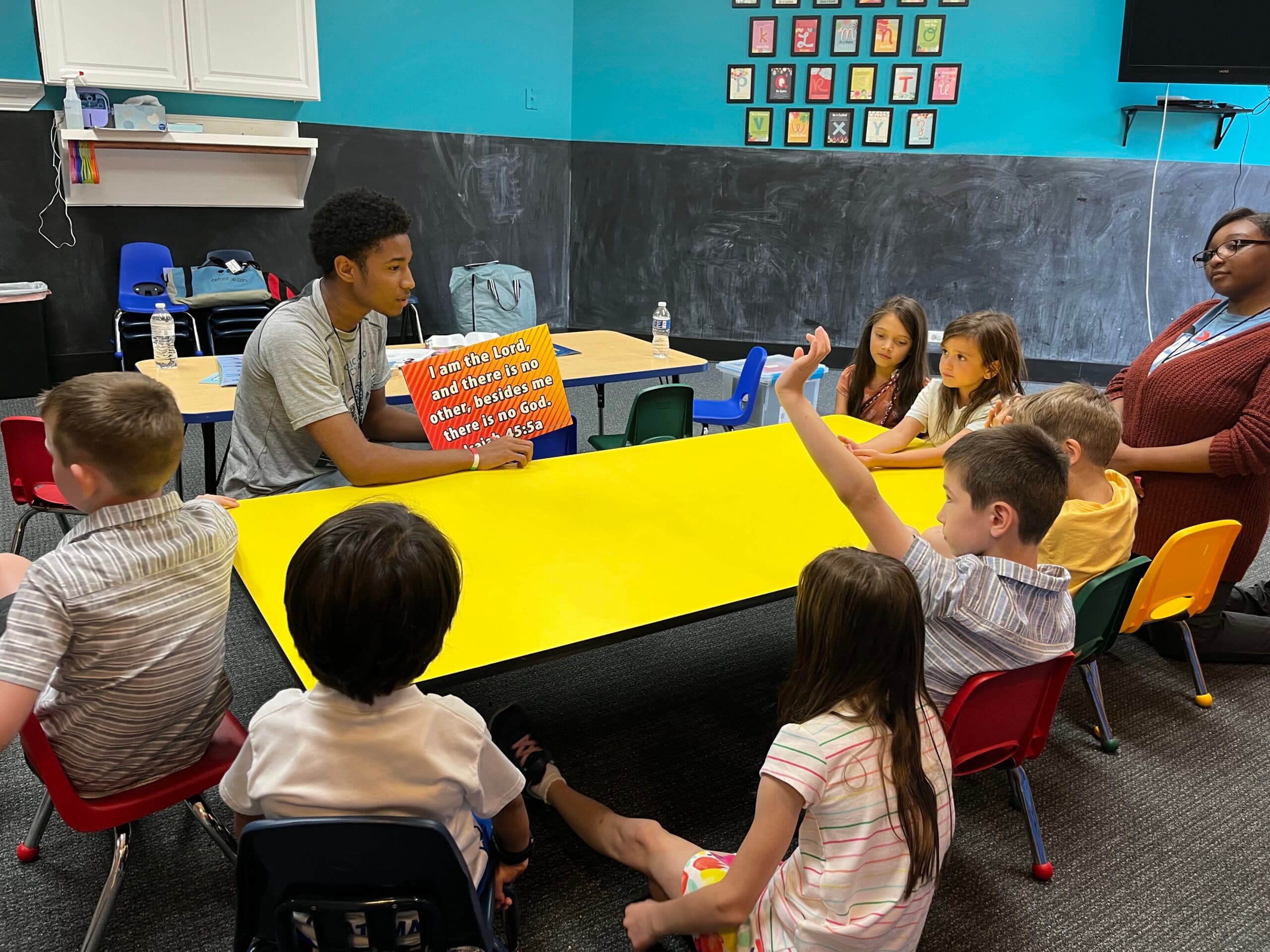 Good News Club session with children
